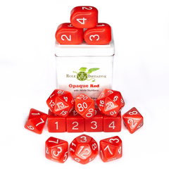 Role 4 Initiative - Opaque Red/White Arch'D4 15pc